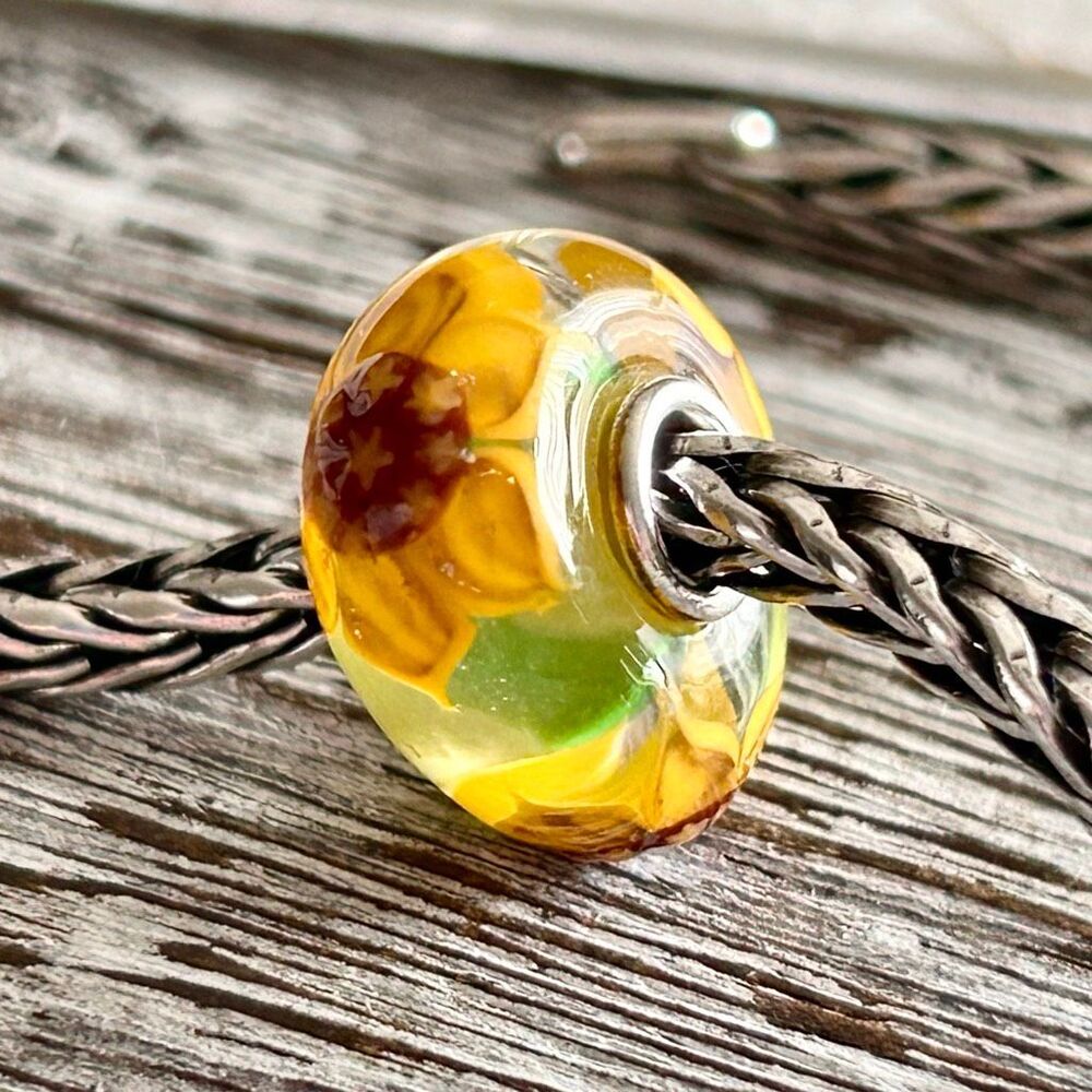 TROLLBEADS Field of Sunflowers, an Italy Exclusive Country Bead, NEW! LAA 925S - Picture 6 of 8